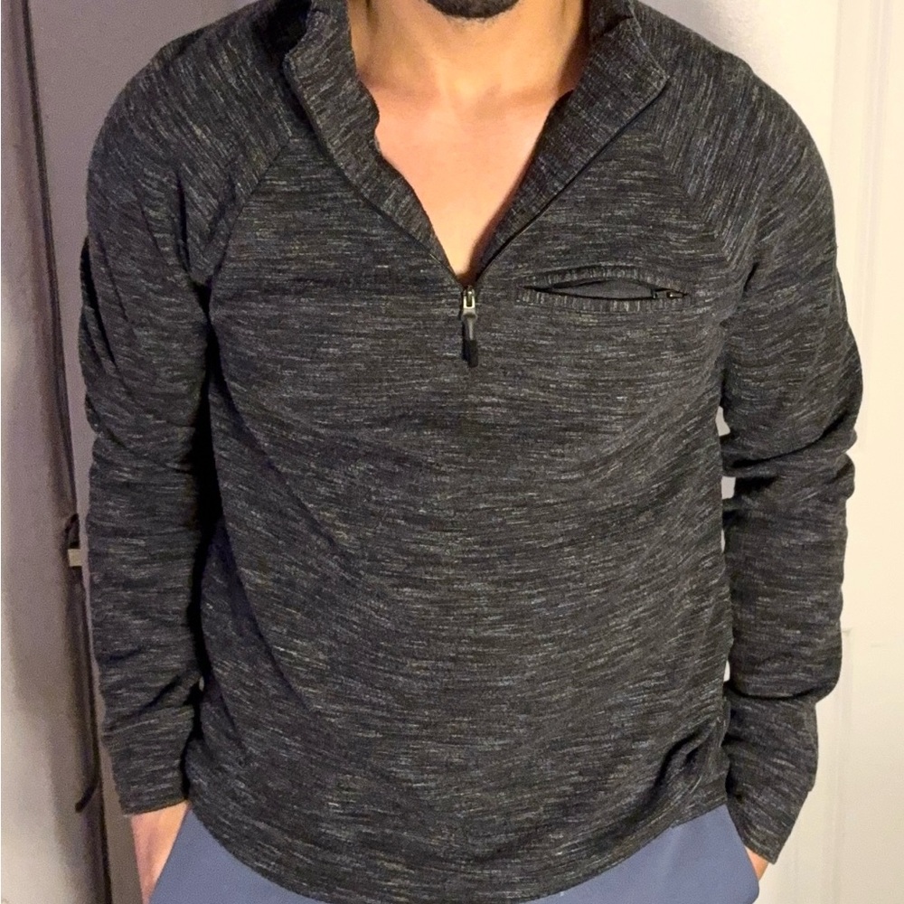 Marc Anthony Charcoal Zip-Up Sweater